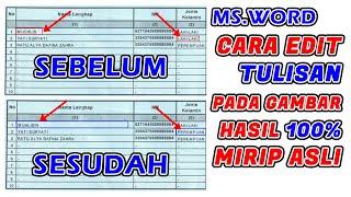 Cara Edit Tulisan/text Pada Gambar Jpeg Dengan Ms.Word