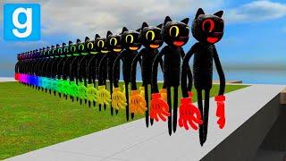 RAINBOW CARTOON CAT ARMY VS TOWERS! - Garry's mod Sandbox