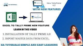 Excel to Tally Data Import in Tally Prime Release 4.0 || Excel Import in Tally Prime Release 4.0