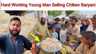 Hard Working Young Man Selling Chiken Baryani