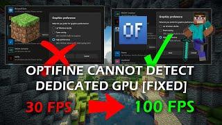 Optifine not running on Dedicated GPU [FIXED]
