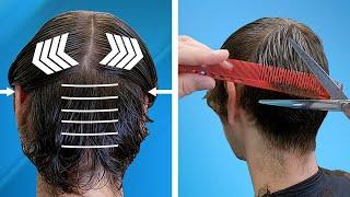 How To SCISSOR CUT Men's Hair | Step by Step Guide | How to Scissor Cut men's Hair Lesson