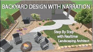 Full Backyard Design with Narration (from start to 3D video) - Realtime Landscaping Architect