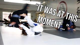 BJJ Black Belt Rolls with Student After Private Lesson