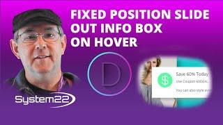 Divi Theme Fixed Position Slide Out Info Box On Hover 