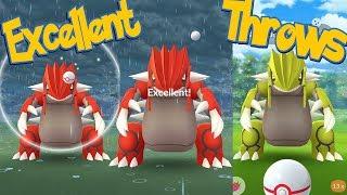 GROUDON Excellent Throws EVERY TIME! How To Hit More Excellent Throws +SHINY GROUDON | Pokemon Go