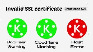 Invalid SSL certificate Error code 526