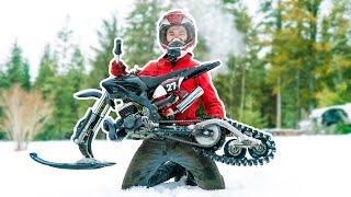 We Built The Worlds Smallest Snow Bike!