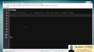 Php Dersleri 28 - Php ile Girilen Değerdeki Yazının İlk Harfini Büyük Yapma