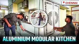 Aluminum Modular Kitchen | SS Trolley - Budget & luxury | 100% Water Resistant Quality | #chennai