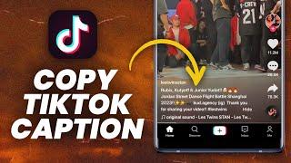 How to copy tiktok caption as a text without a screenshot