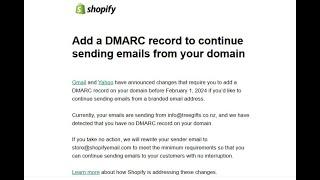 Shopify - How To Add a DMARC Record To Continue Sending Emails From Your Domain 2024