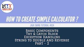 How to Create Simple Calculator Part-2 | Java Swing Tutorial #024