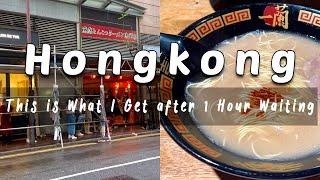 1 HOUR QUEUE for Japan's FAMOUS NOODLES in HONGKONG- Was it Worth it? | AVENUE OF STARS