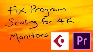 Fix Program Display Scaling on 4k Monitors in Windows 10 / Cubase Plugins too small on 4k Monitors