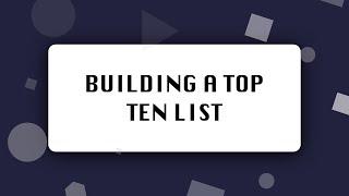 Building a Top Ten List: Using ReorderableListView to Reorder List Items