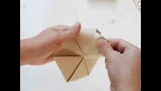 Origami hexagon letter folding