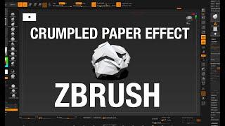 Crumpled Paper Effect - zBrush