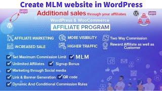 Create MLM website in WordPress | WordPress And WooCommerce Affiliate Program