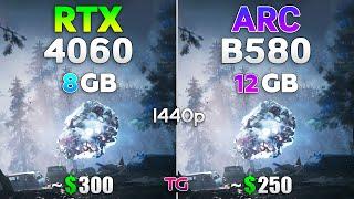 RTX 4060 vs ARC B580 - Test in 10 Games | 1440p