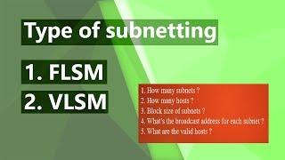 FLSM Subnetting tutorial - 01