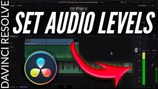 How to Set Audio Levels in DaVinci Resolve | Tutorial