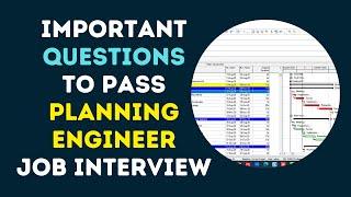 How to Pass Planning Engineer Job Interview #Primavera6 #Engineers #planningengineers