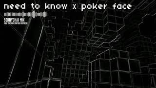 need to know x poker face [sorrychai mix] (full tiktok mashup)