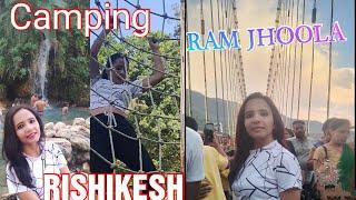 Camping in Rishikesh/Jugnoo Camp Rishikesh/Ram Jhoola Laxman Jhula/Aarti and waterfall in Rishikesh