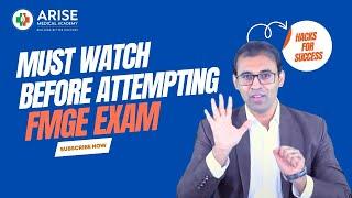 WATCH THIS BEFORE GOING FOR FMGE! | HACKS TO GET THE BEST OUT OF YOU | ARISE MEDICAL ACADEMY