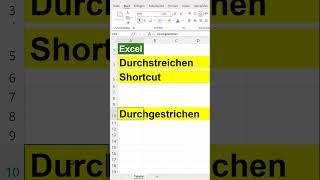 Excel Text durchstreichen - als durchgestrichenen Text anzeigen