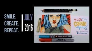 Smile Create Repeat July 2016: unboxing, product review, and speed painting