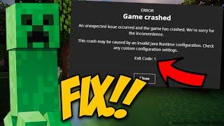 How To Fix Minecraft Exit Code 1 | Minecraft Game Crashed Fix