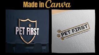 Two 3D Logo Ideas for Pet Protection - Canva & Photopea Tutorial