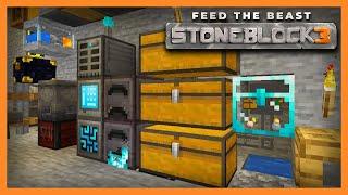 FTB Stoneblock 3  | Solving Storage With Refined Storage! | E06 | 1.18.2 Modpack