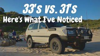 33's vs. 31's: Here's What I've Noticed