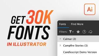 Get 30,000 Fonts HIDDEN in Adobe Illustrator Instantly!