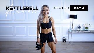 KETTLEBELL CARDIO WORKOUT - Kick-ass Kettlebell Series | Day 4