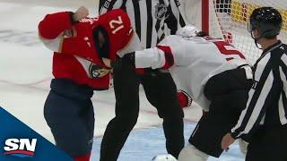 Panthers' Gadjovich and Devils' Dillon Trade Bombs In Heavyweight Tilt