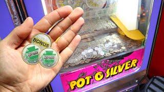 Won Triple Bonus Coins in a Real Money Coin Pusher!