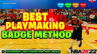 HOW TO GET MAX PLAYMAKING BADGES in MINUTES!  Fastest way to get PLAYMAKING BADGES 2k22