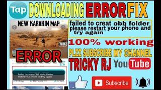 Tap Tap Error Fix/Failed to create OBB folder. Please restart your phone and try again./TRICKY RJ