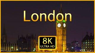 London 8K ULTRA HD - Scenic Drone Relaxation Video With Calming Piano Music