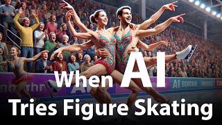 Funny AI-Generated Figure Skating: Wacky Spins and Tricks!