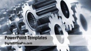 Gear Wheels PowerPoint Template Backgrounds - DigitalOfficePro #07421W