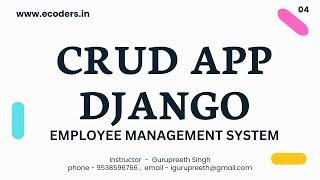 04. Crud App - django employee management system