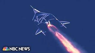 Watch: Virgin Galactic launches first spaceflight with tourists | NBC News