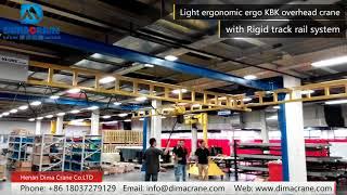 Light ergonomic ergo KBK overhead crane with Rigid track rail system