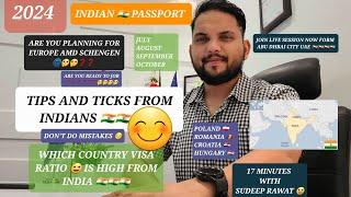 ‍️2024 HIGH VISA RATIO COUNTRY FOR INDIANS   || TIPS AND TRICKS  || JOIN LIVE SESSION NOW