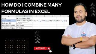 MS Excel me formula kaise lagaye | How to combine Many formula in Excel #excel #learnwithccl